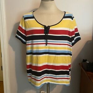 Chaps Striped Tee Size 2X